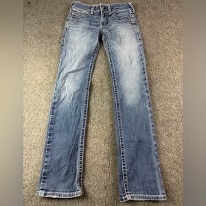 Ariat Real Denim Womens Cotton Blend Jeans Size 28L Blue